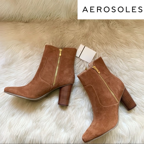 AEROSOLES Shoes - New! AEROSOLES Asset Heel Rest Suede Ankle Booties